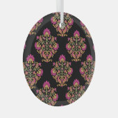 Moguler Blumenpaisley, nahtloses Design. Ornament Aus Glas (Vorderseite Rechts)