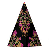 Moguler Blumenpaisley, nahtloses Design. Partyhütchen (Rückseite)