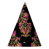 Moguler Blumenpaisley, nahtloses Design. Partyhütchen (Links)