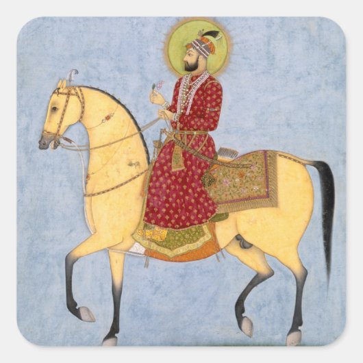 MogulKaiser Farrukhsiyar (1683-1719) (r.1713) Quadratischer Aufkleber (Vorderseite)