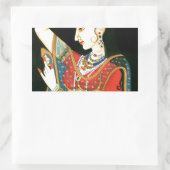 Mogulkunst Rechteckiger Aufkleber (Tasche)