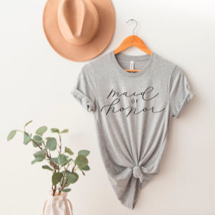 MOH Niedliches Script Bachelorette/Brautparty T -  T-Shirt