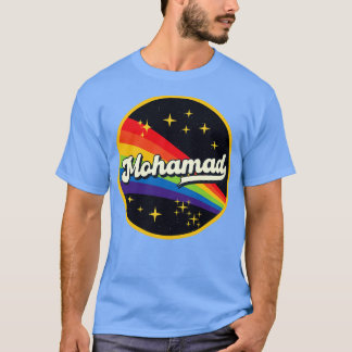 Mohamad Rainbow im Vintagen Stil im Weltraum T-Shirt