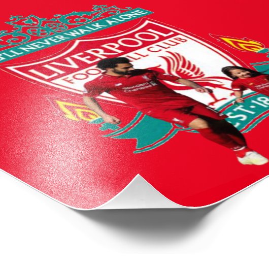 Mohamed Salah und Liverpool. Fotodruck (Ecke)
