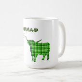 Mohammad Name mit Highland Cow, Coffee Tasse (VorderseiteRechts)