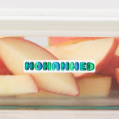 Mohammed Baby Name kawaii 3d Optikkleidung Etiketten (Befestigt)