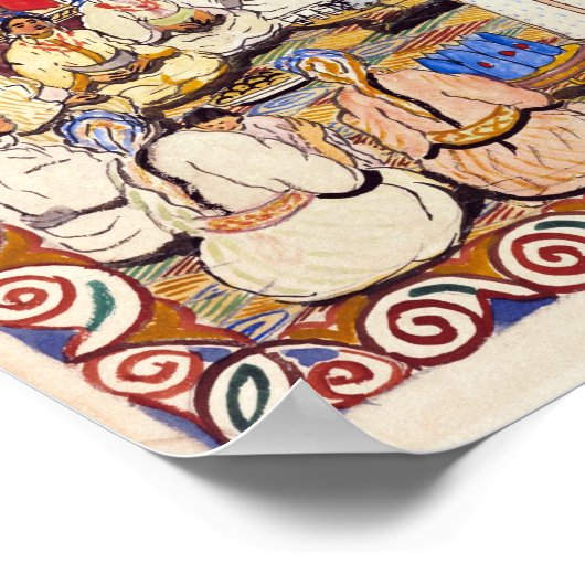 Mohammed Ben Ali Rbati Festival Scene Poster (Ecke)