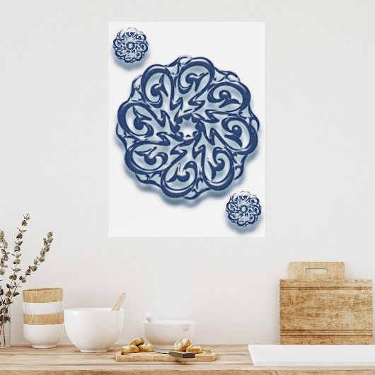 Mohammed (pbuh) Kalligraphie... Poster (Küche)