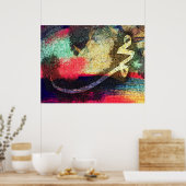 Mohammed (Pbuh), moderne Kalligraphie.. Poster (Küche)