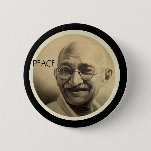 Mohandas Gandhi Button (Vorderseite)