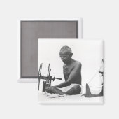 Mohandas Karamchand Gandhi Magnet (Vorderseite/Rückseite)