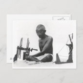 Mohandas Karamchand Gandhi Postkarte (Vorne/Hinten)