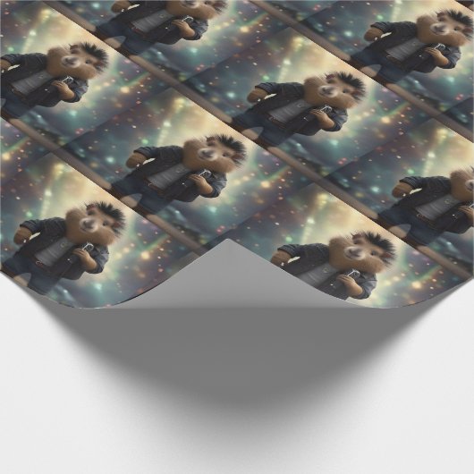 "Mohawk Capybara: Rockin' der Fluss!" Geschenkpapier (Ecke)