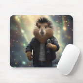 "Mohawk Capybara: Rockin' der Fluss!" Mousepad (Mit Mouse)