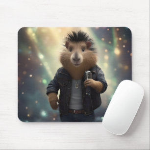 "Mohawk Capybara: Rockin' der Fluss!" Mousepad
