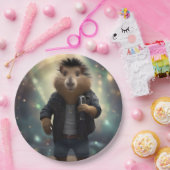 "Mohawk Capybara: Rockin' der Fluss!" Pappteller (Party)