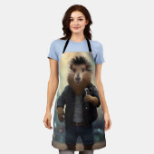 "Mohawk Capybara: Rockin' der Fluss!" Schürze (Getragen)