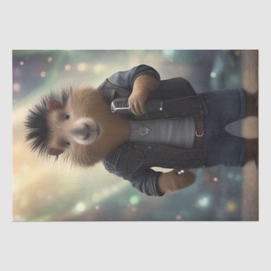 "Mohawk Capybara: Rockin' der Fluss!" Seidenpapier (Vorderseite)