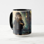 "Mohawk Capybara: Rockin' der Fluss!" Tasse (Vorderseite Links)