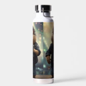 "Mohawk Capybara: Rockin' der Fluss!" Trinkflasche (Links)