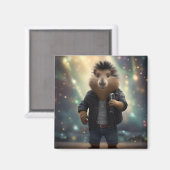 Mohawk Capybara Rockstar, Magnet (Vorderseite/Rückseite)