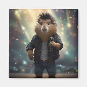 Mohawk Capybara Rockstar, Magnet