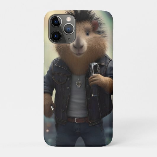 "Mohawk Capybara: Rockt den Fluss!" Case-Mate iPhone Hülle (Rückseite)