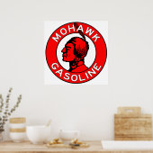 Mohawk Gasoline Vintage-Schild Flachversion Poster (Küche)