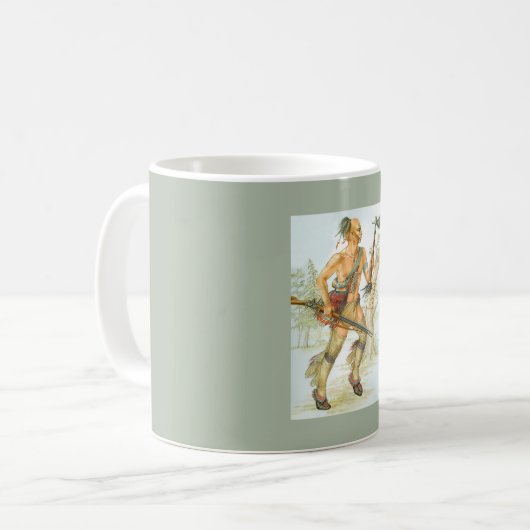 Mohawk-Krieger Kaffeetasse (Vorderseite Links)