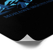 Mohawk Mountain Skiing Ski Resort Skier  Poster (Ecke)