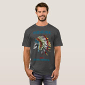 Mohawk Native Amerikanische Ureinwohner Retro Vint T-Shirt (Vorne ganz)