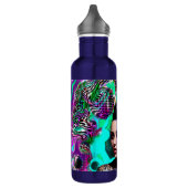 Mohawk Punk Girl Abstrakt Art Edelstahlflasche (Links)