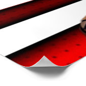 Mohawk Punk Girl mit amerikanischer Flagge Poster (Ecke)