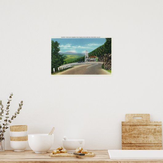 Mohawk Trail Hairpin Turn & Observation Tower Poster (Küche)