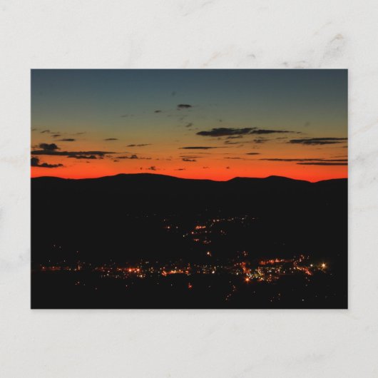 Mohawk Trail Hairpin Turn Twilight Postkarte (Vorderseite)