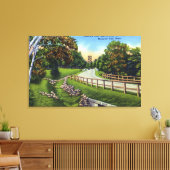 Mohawk Trail nähert sich dem Gipfel von Shelburne Leinwanddruck (Insitu (Wohnzimmer))