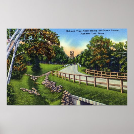 Mohawk Trail nähert sich dem Gipfel von Shelburne Poster (Vorne)