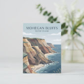 Mohegan Bluffs USA Postkarte (Stehend Vorderseite)