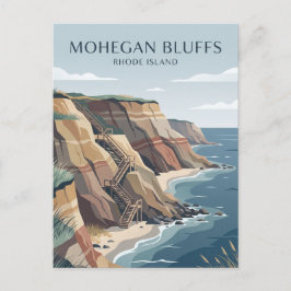 Mohegan Bluffs USA Postkarte