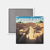 Mohenjo-Daro Pakistan Reisen Magnet (Vorderseite/Rückseite)