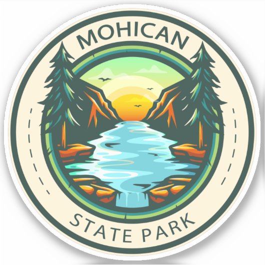 Mohican Staat Park Ohio Abzeichen Aufkleber (Vorderseite)