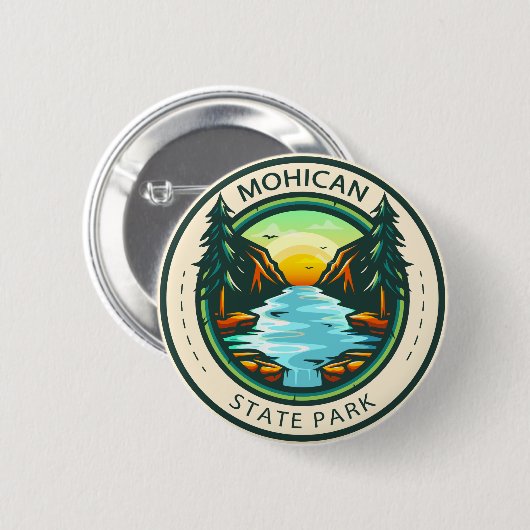 Mohican Staat Park Ohio Abzeichen Button (Vorne & Hinten)