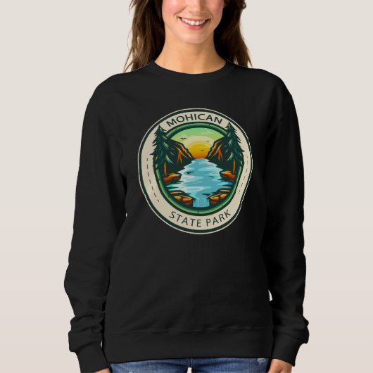 Mohican Staat Park Ohio Abzeichen Sweatshirt (Vorderseite)