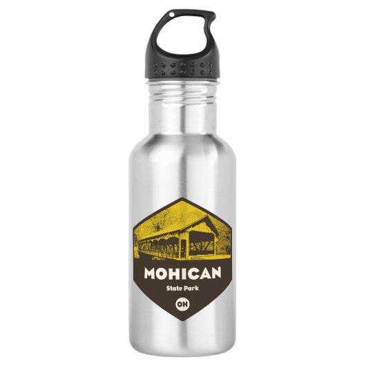 Mohican State Park Ohio Edelstahlflasche (Vorderseite)