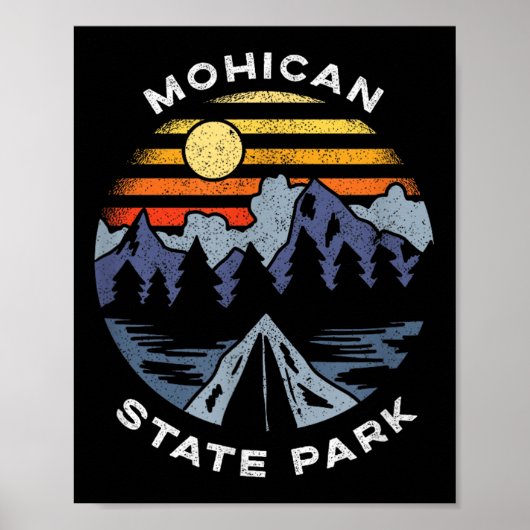 Mohican State Park Ohio Wald Camping Urlaub Poster (Vorne)