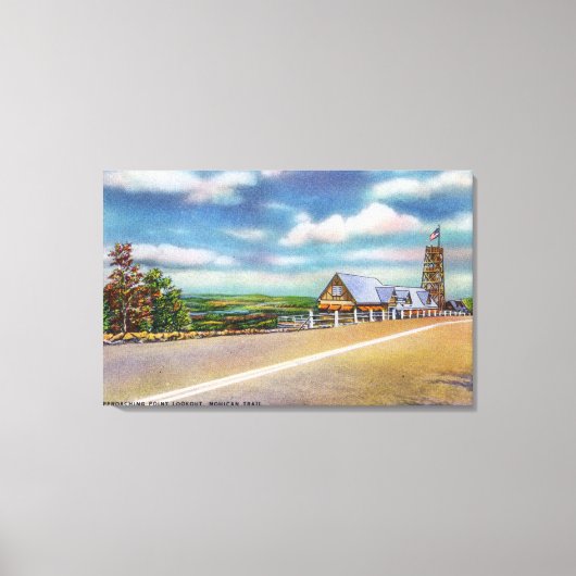 Mohican Trail Annäherung Point Lookout Szene Leinwanddruck (Vorderseite)