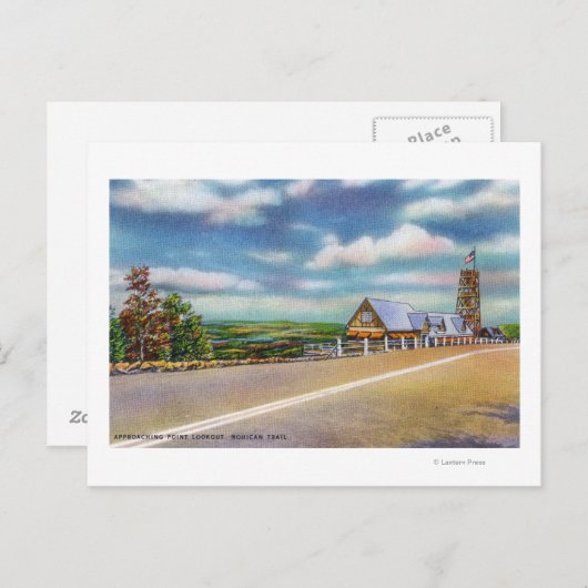 Mohican Trail Annäherung Point Lookout Szene Postkarte (Vorne/Hinten)
