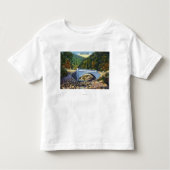 Mohikaner-Hinteransicht der kalten Fluss-Brücke Kleinkind T-shirt (Vorderseite)