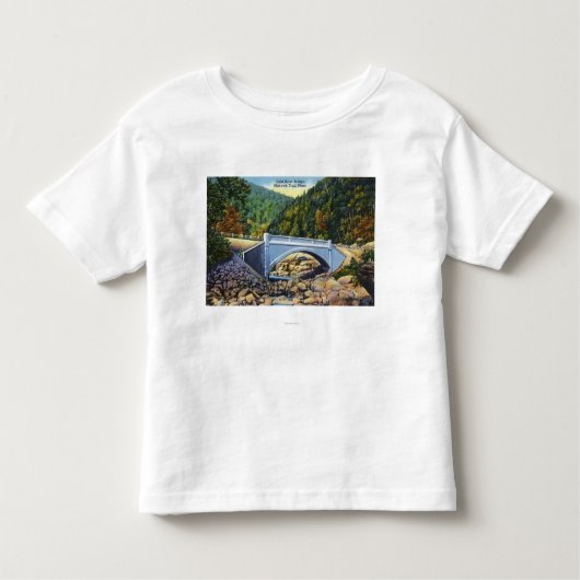 Mohikaner-Hinteransicht der kalten Fluss-Brücke Kleinkind T-shirt (Vorderseite)