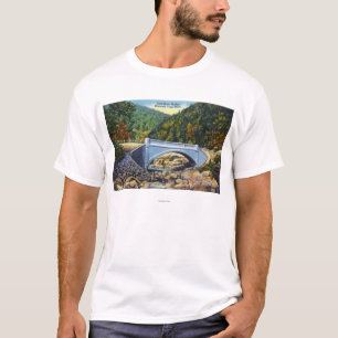 Mohikaner-Hinteransicht der kalten Fluss-Brücke T-Shirt